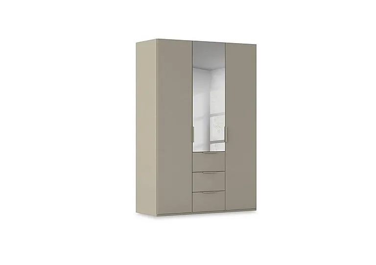 Haven 151cm 3 Door Combi Décor Wardrobe with 2 Décor Doors and 1 Mirror Door