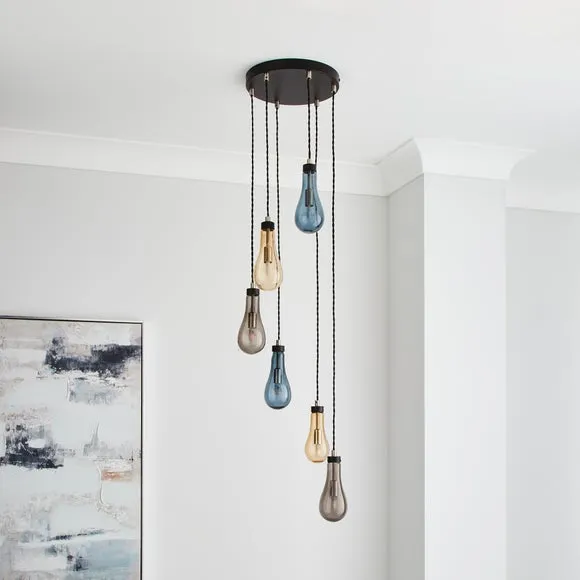Verne Glass 6 Light Cluster Ceiling Light 2