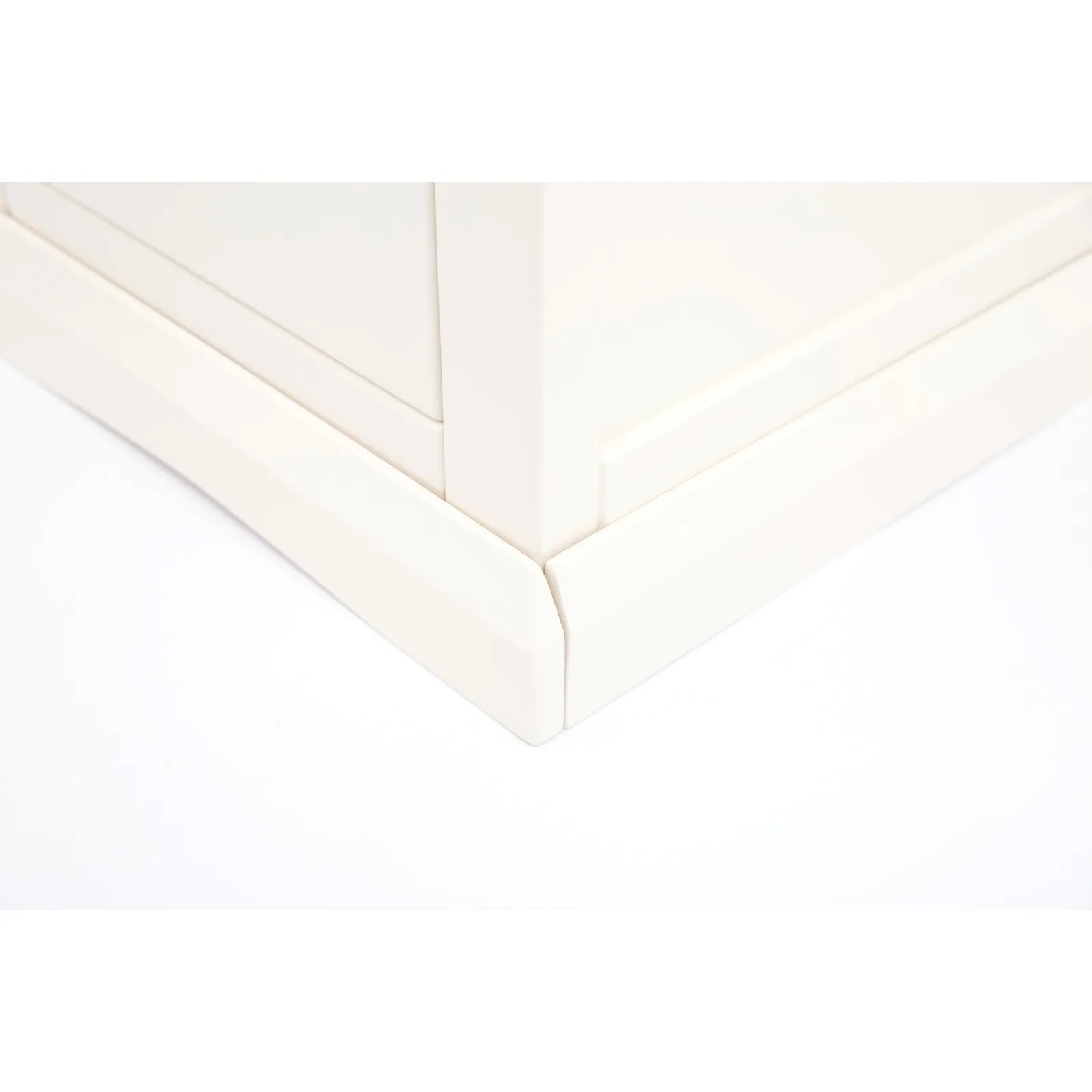 Cabinet Bits Castelli 4 Drawer Chest of Drawers Chrome Knob in Off-White 5