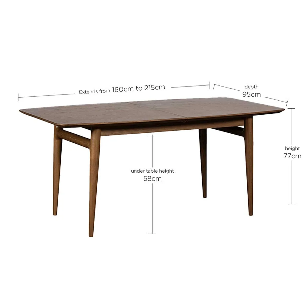 Marlow 160-215Cm Extending Dining Table, Brown Oak | Barker & Stonehouse 4