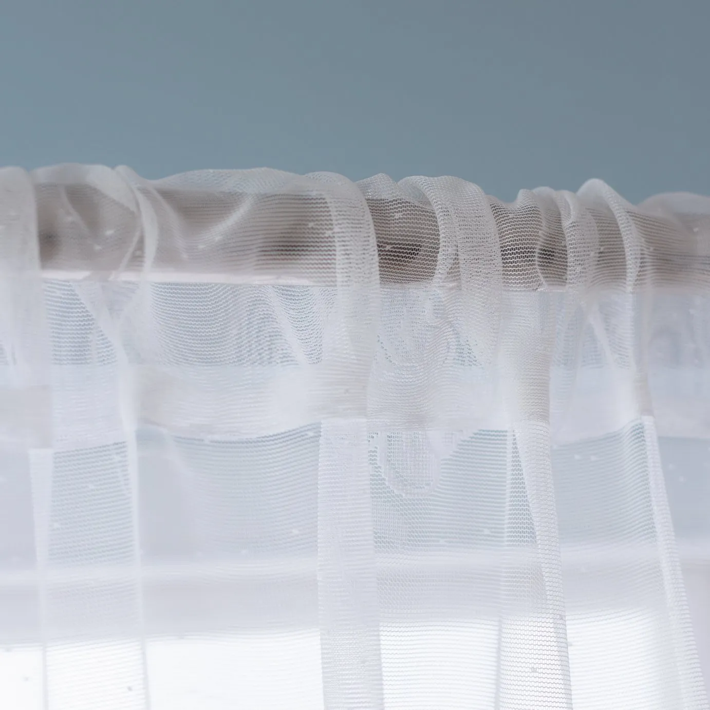 Habitat Floral Net Voile Curtain Panel - White - 137x240cm