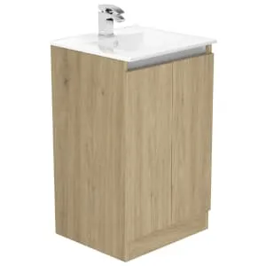 Newland Natural Oak Basin Floorstanding Unit - 500mm