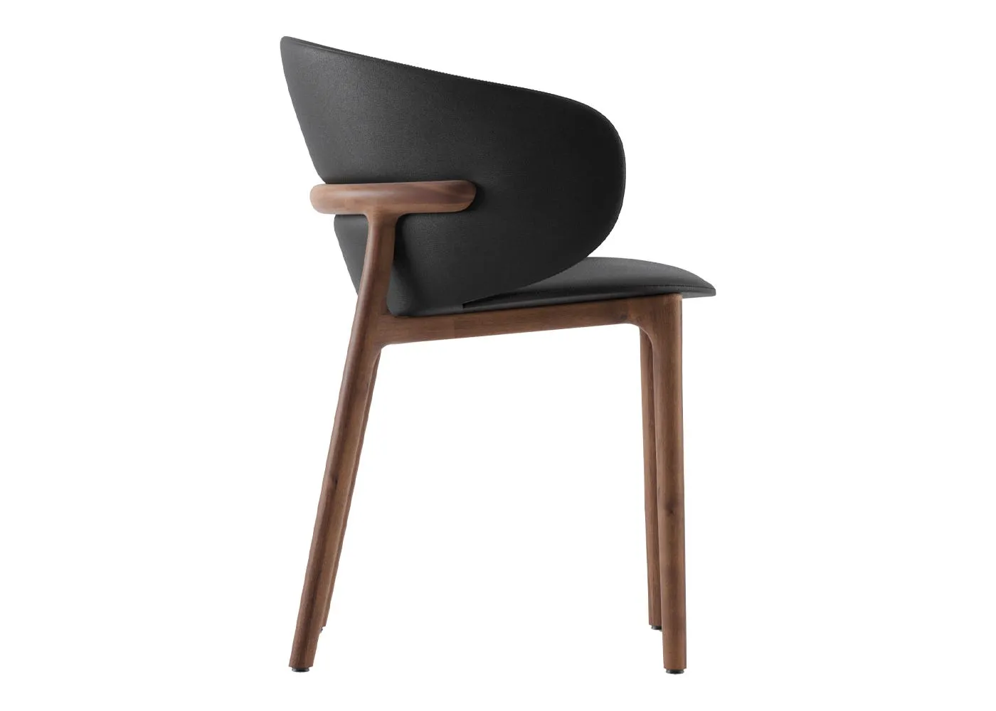 Artisan Mela Dining Chair in Walnut and Zenith Leather 9024