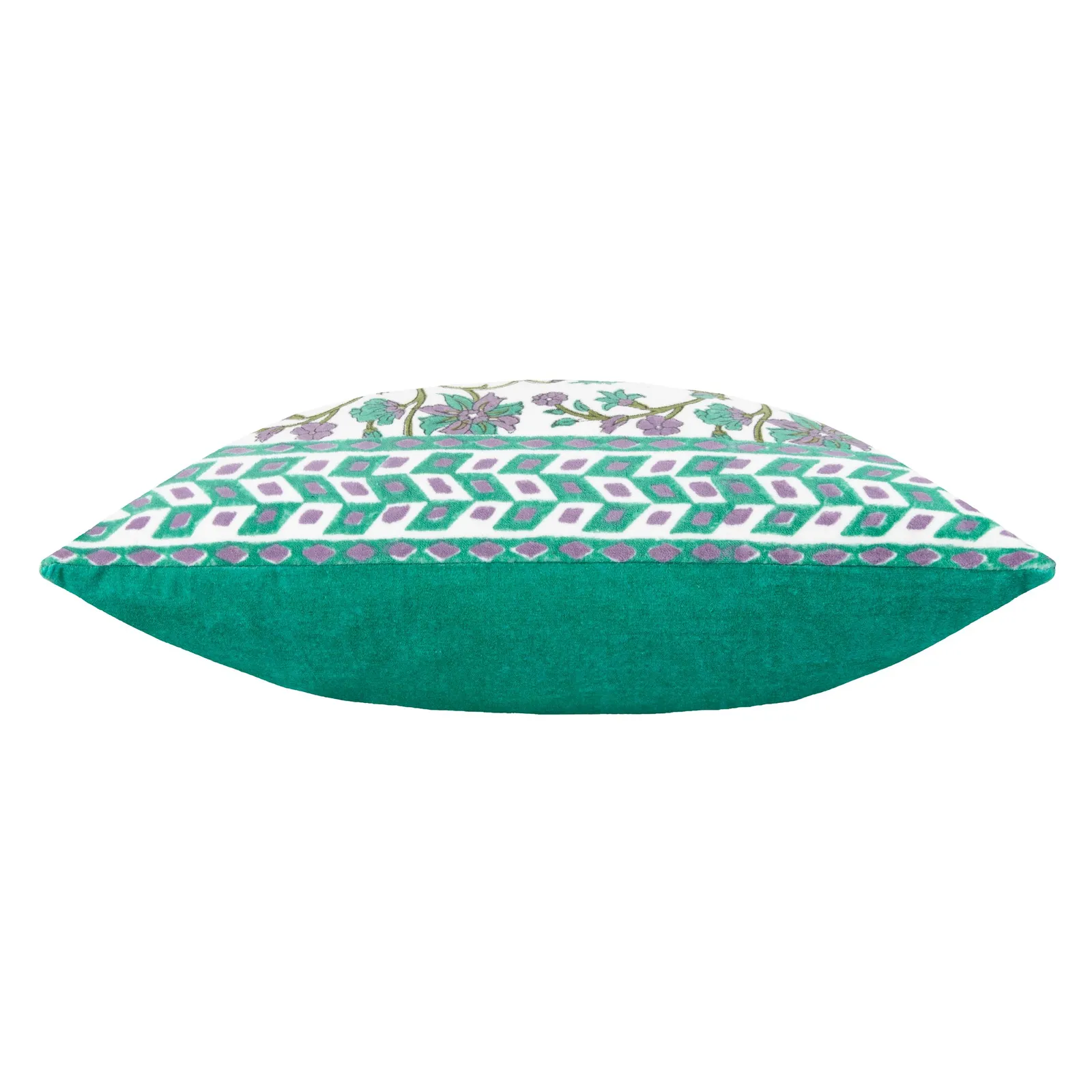 Paoletti Mentera 100% Cotton Floral Cushion in Green 4
