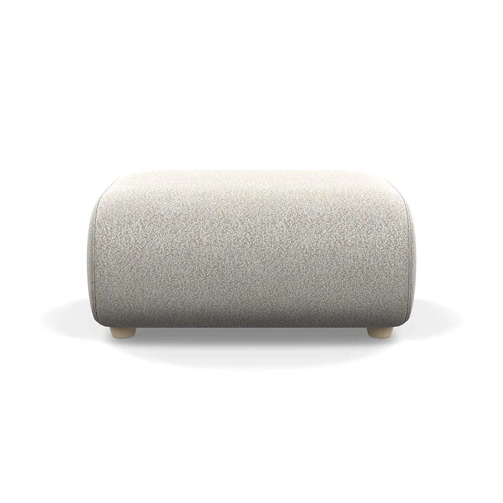 Heal's Lilli Ottoman Chunky Boucle Ecru Natural Beech Feet 1