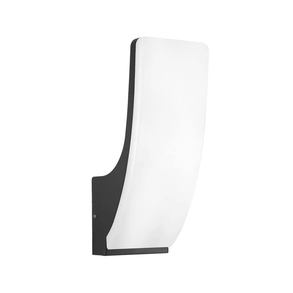 Netlighting Natan Outdoor Flush Wall Lamp Black 3000K Warm White IP54