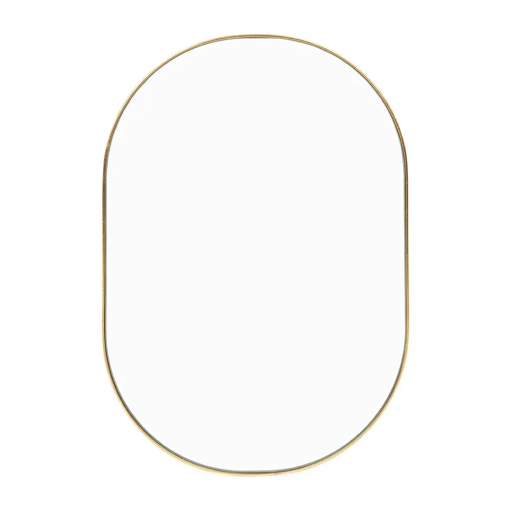 Heal's Fine Edge Mirror Oval Gold Small