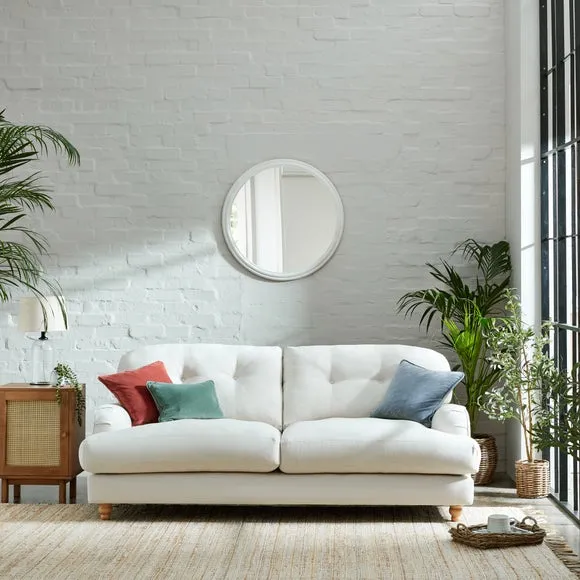 Martha Faux Linen 3 Seater Sofa 1