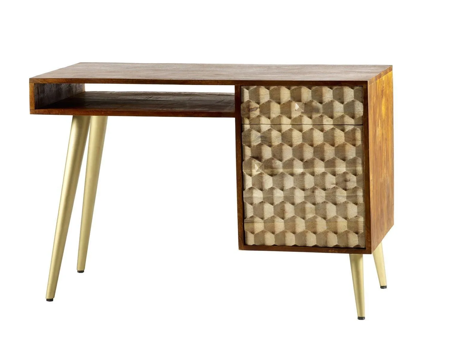 IH Design Koda Retro Desk in Brown 2