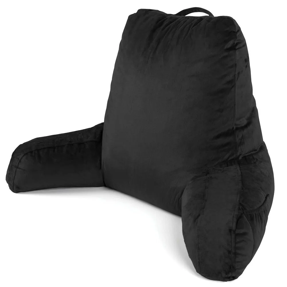 Dreamcatcher Reading Pillow Black Crushed Velvet Memory Foam Support Cushion