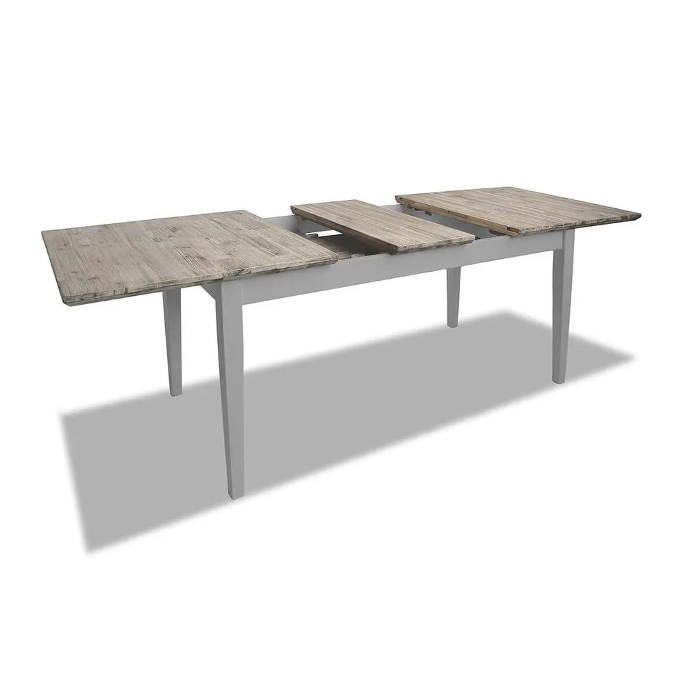 Statement Furniture Florence Rectangle Extendable Kitchen Dining Table in Light Grey 4