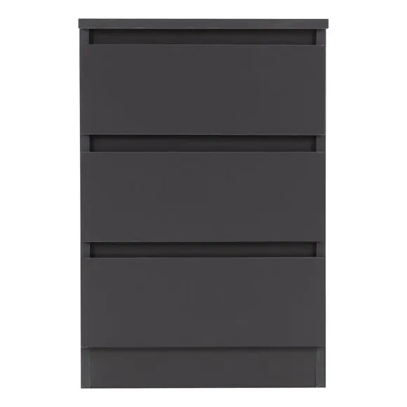Walker 3 Drawer Bedside Table 2