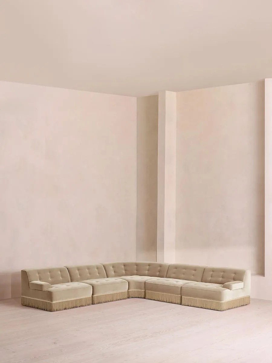 Elowen Modular Sofa, Corner Sofa, Velvet, Oyster