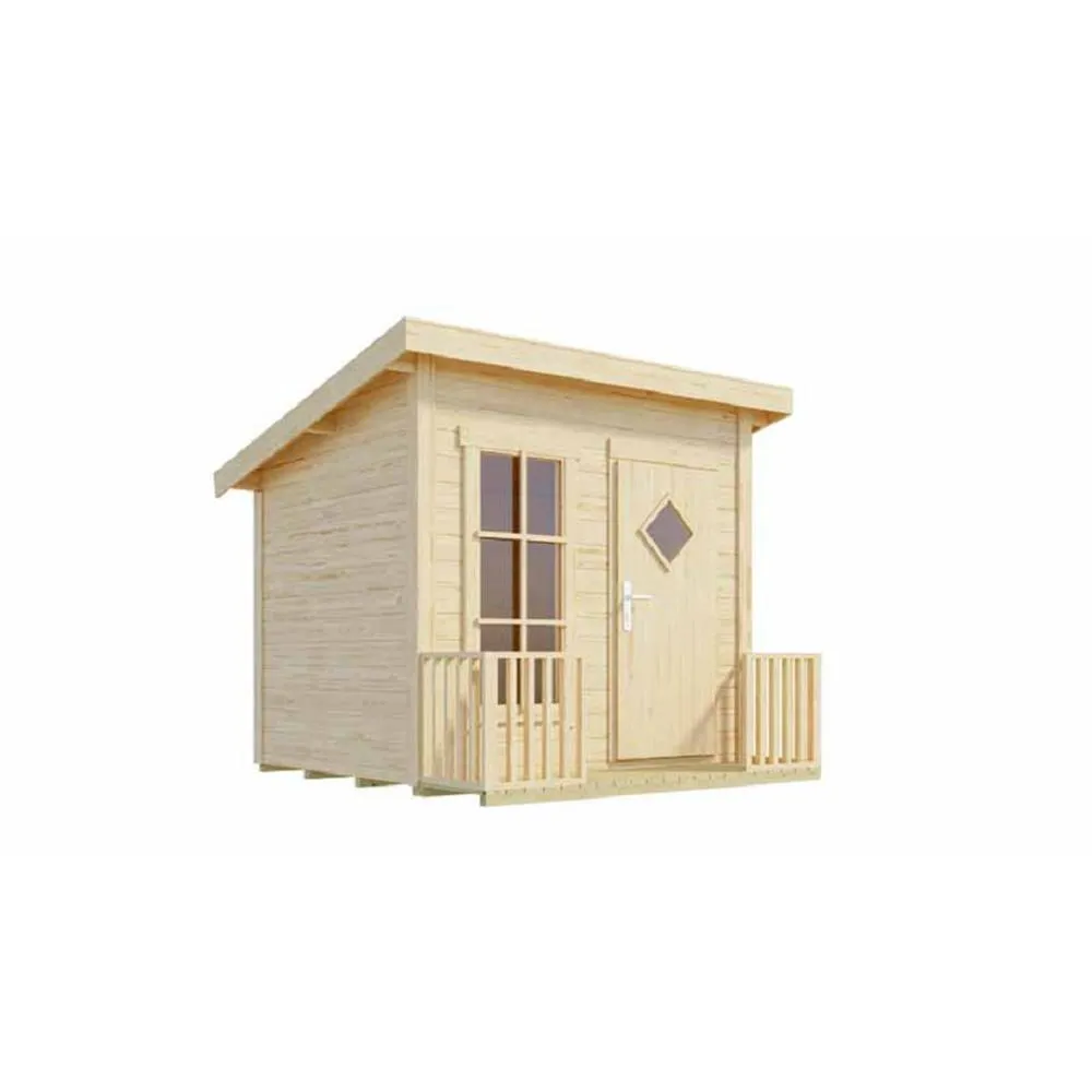 Lasita Maja Ltd Flipp-Log Cabin, Garden Room, Home Office - L230xW190.6xH188.1 cm in Natural 2