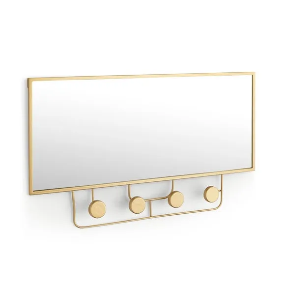 Decorative Rectangle Wall Mirror With Hooks 3