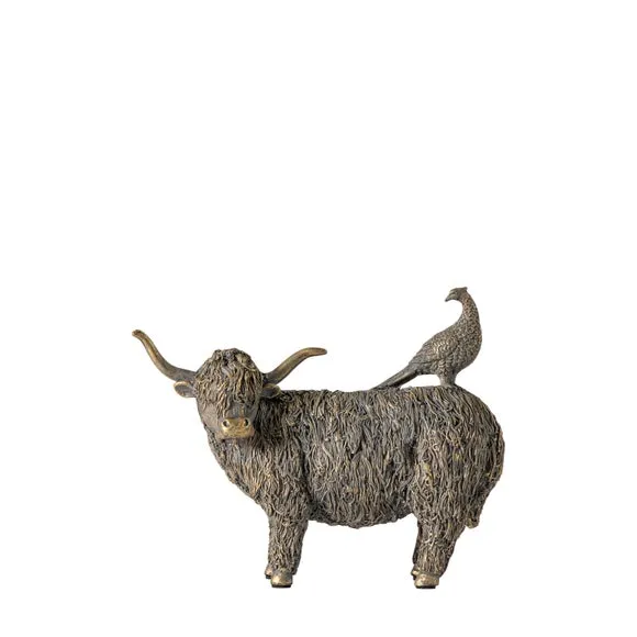 Cedar & Sage Highland Cow & Pheasant Ornament