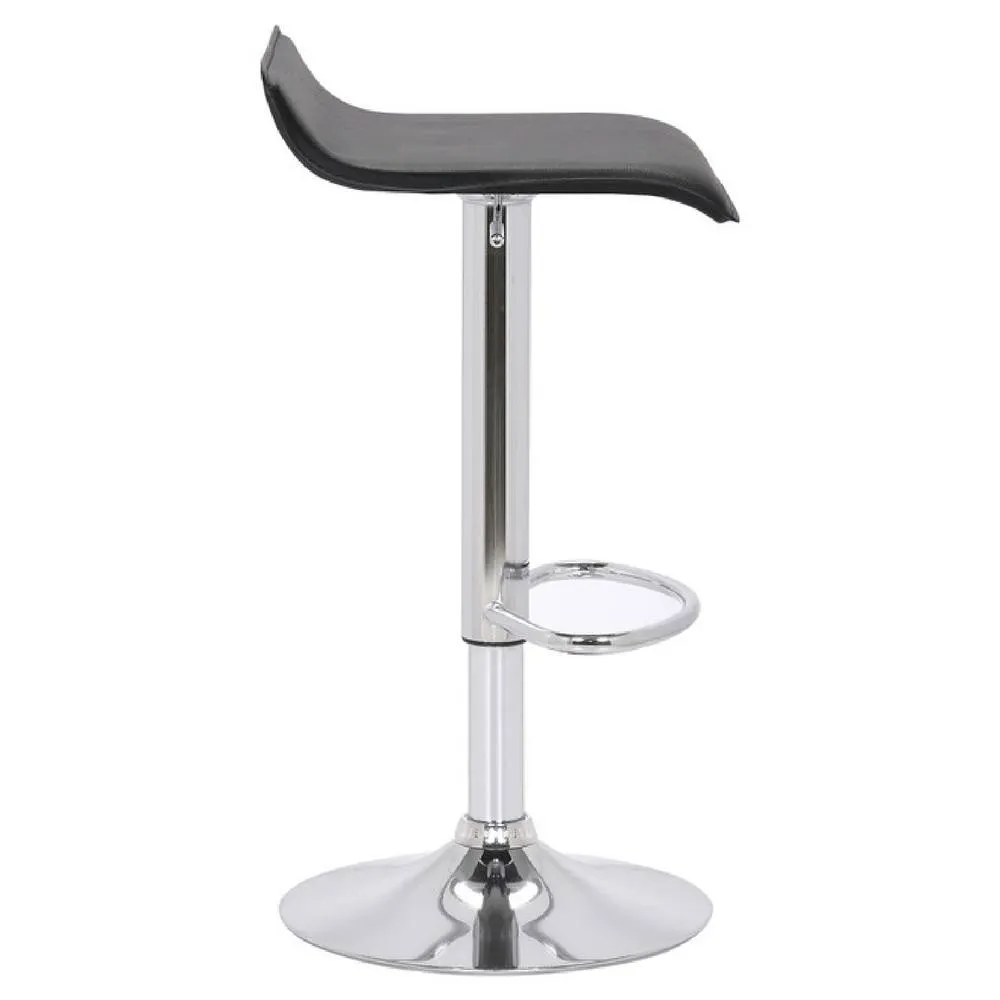 netfurniture Zest Black Low Back Padded Bar Stool 3