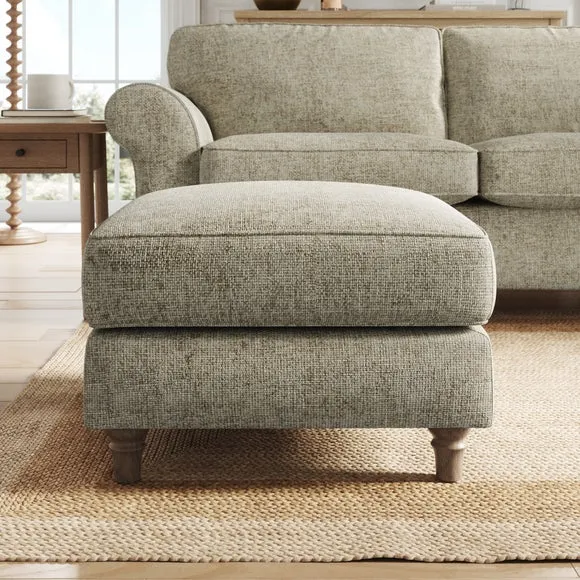 Flori Chunky Chenille Footstool 3
