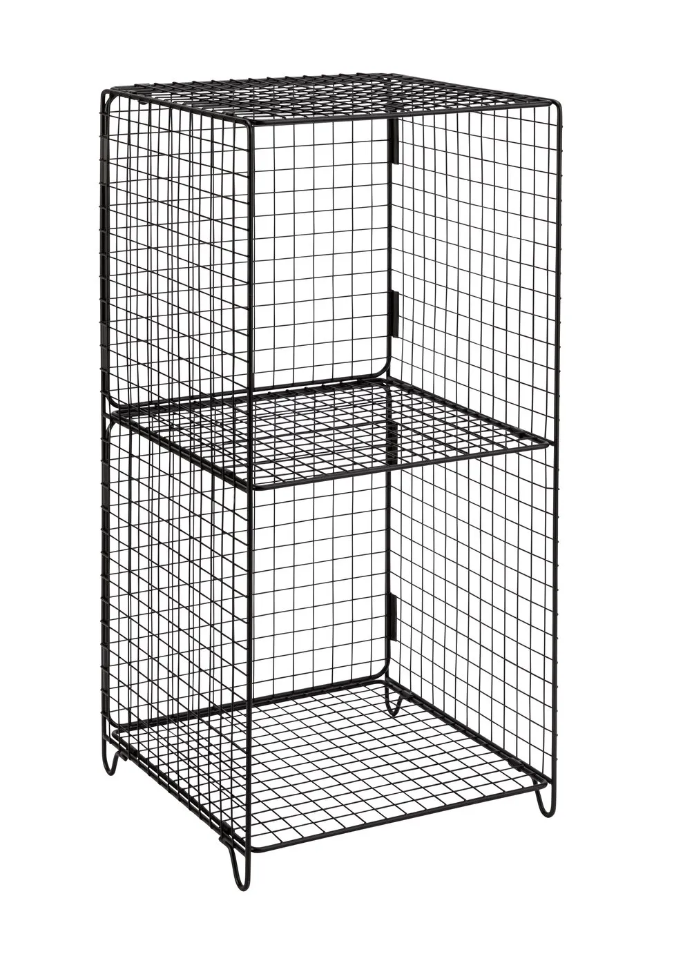 Argos Home Metal  2 Tier Wire Tower - Black
