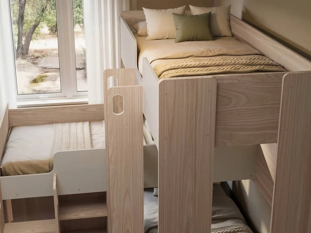 Flair Bode Triple Sleeper Bed in Light Oak 4