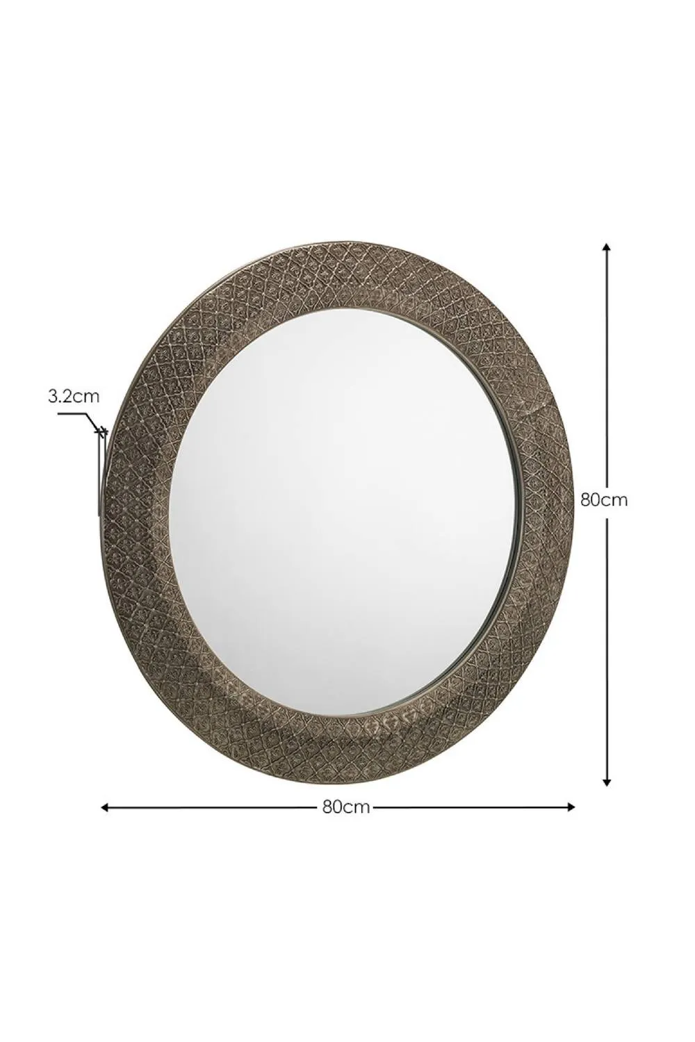 Julian Bowen Cadence Round Wall Mirror in Silver 4