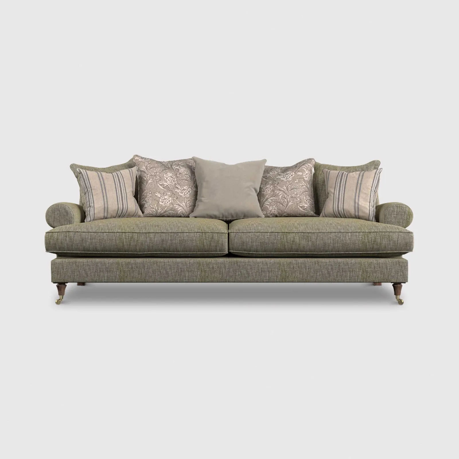 English Heritage Finch Large Sofa Pillow Back, Grey | Barker & Stonehouse 1