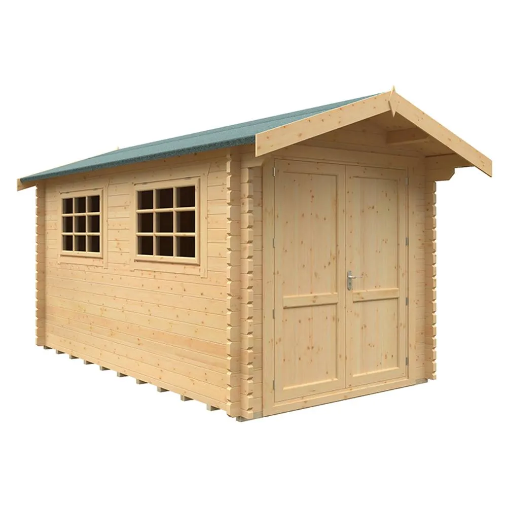 Buttercup Farm 14x8w Marlborough Plus 44mm Cabin - L415 x W235 x H251.3 cm in Natural