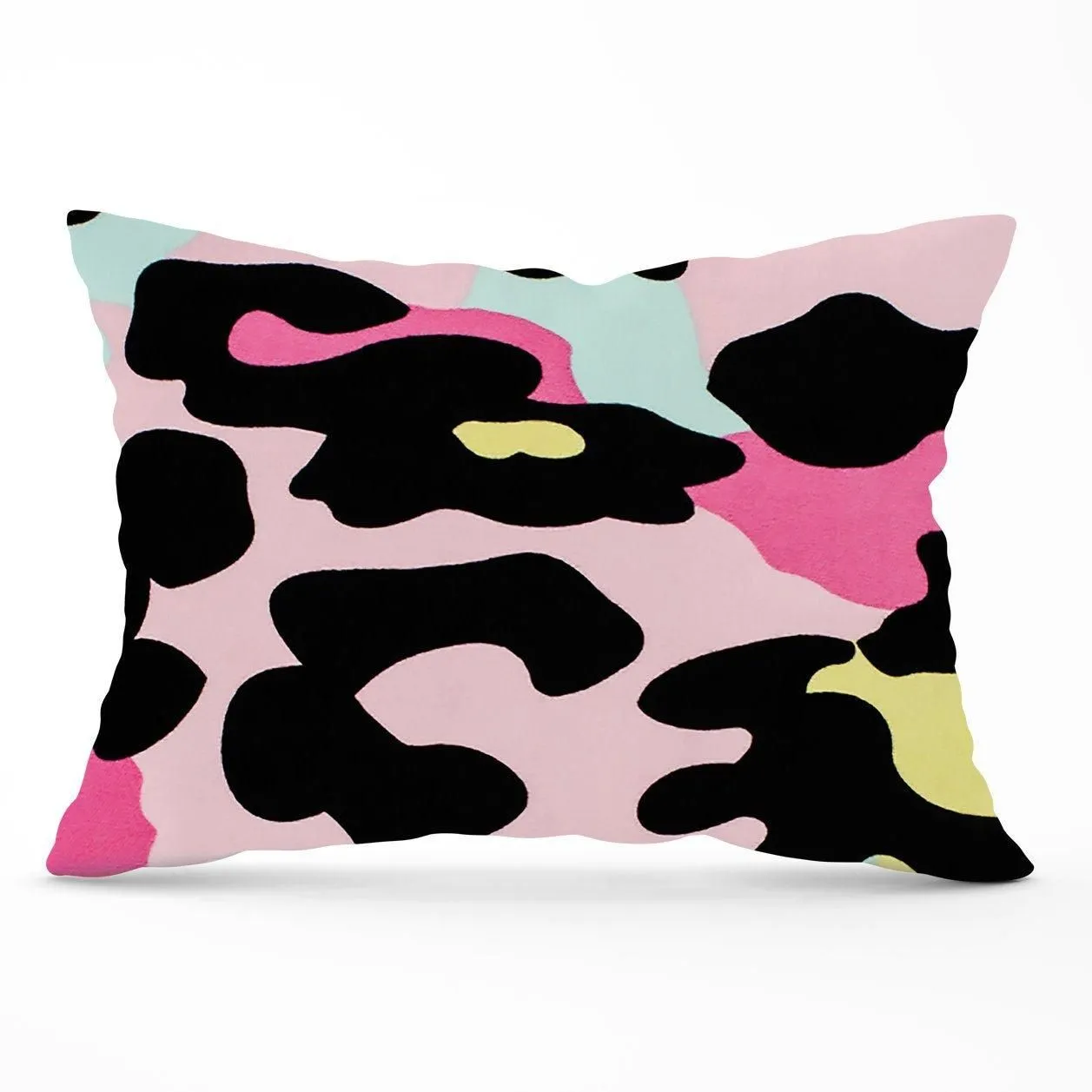 Warren Reed - Designer Colourful Leopard Print Cushions in Pink