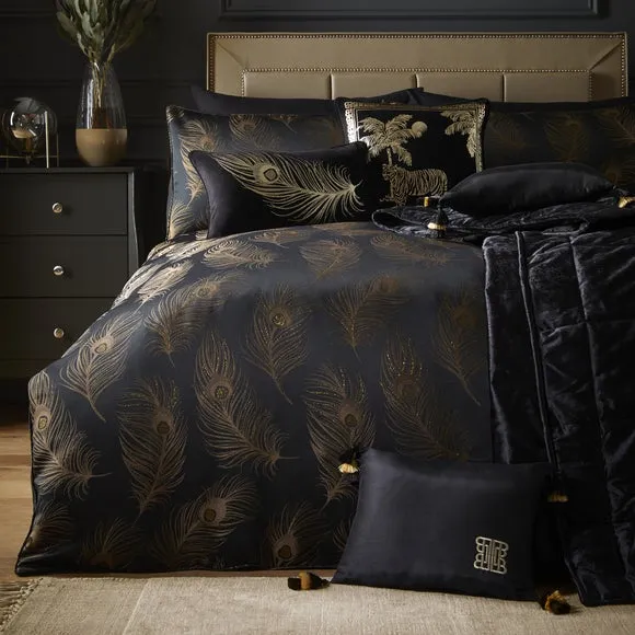 Laurence Llewelyn-Bowen Dandy Gold Duvet Cover and Pillowcase Set