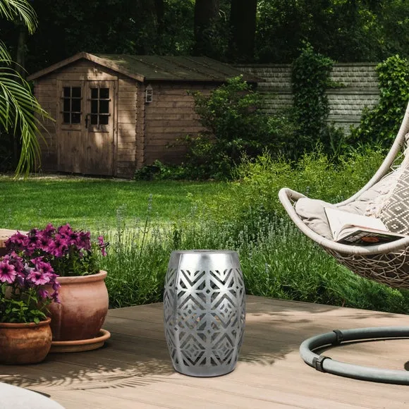 Peaktop Patio Side Table with Solar Powered Light 4