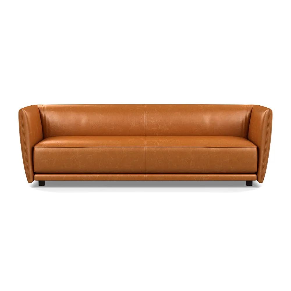 Heal's Valley 4 Seater Sofa Stonewash Toffee Walnut Stain Feet 1
