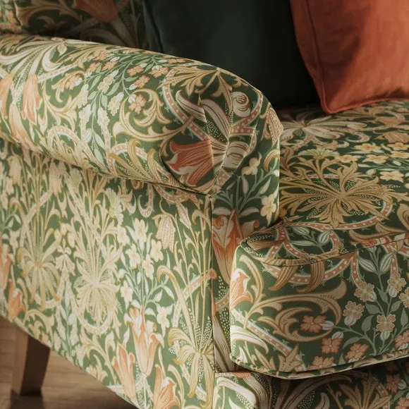 Jolene William Morris Woodland Weeds Print Velvet 2 Seater Sofa 4