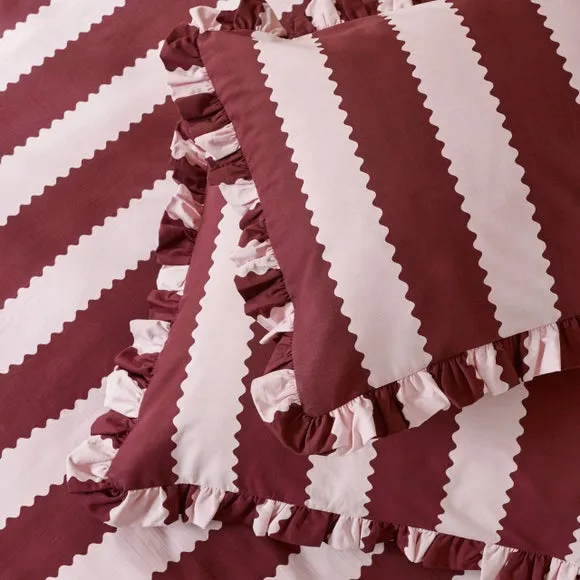Furn. Birdie Stripe Polycotton Duvet Cover & Pillowcase Set 3