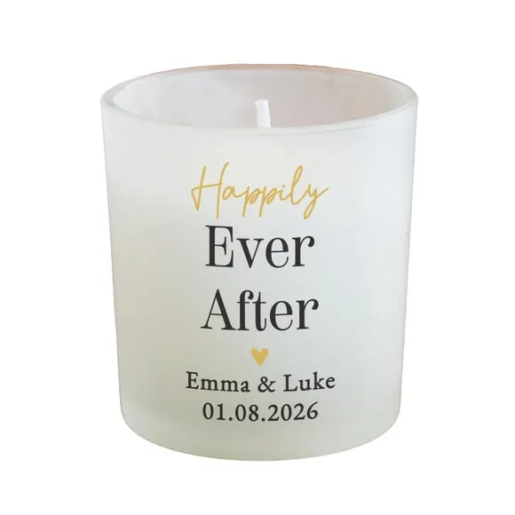 Personalised One Love Frosted Candle 3