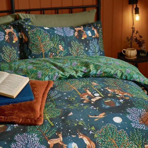 furn. Woodland Rituals Polycotton Duvet Cover & Pillowcase Set 3