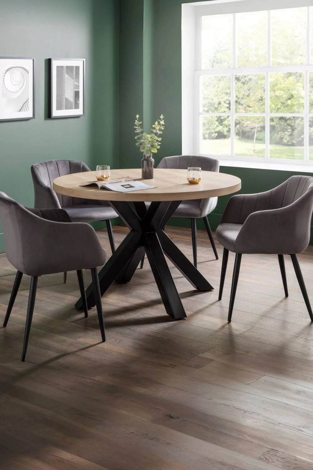Julian Bowen Hobart Upholstered Dining Chair (Set of 2) in Grey 2