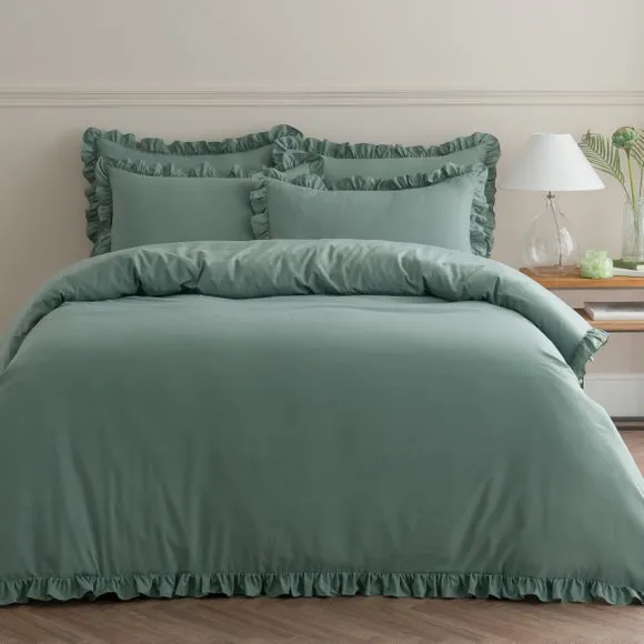 Briona Frilled Edge Duvet Cover & Pillowcase Set 1