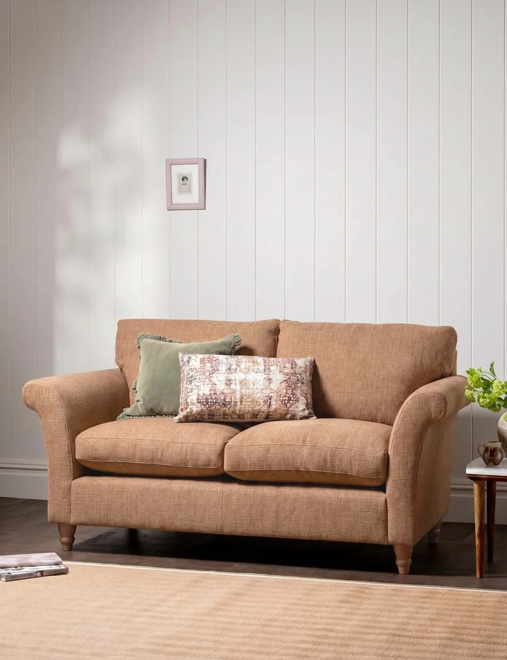 BARKER AND STONEHOUSE Amelie Fabric Medium 2 Seater Sofa Camel