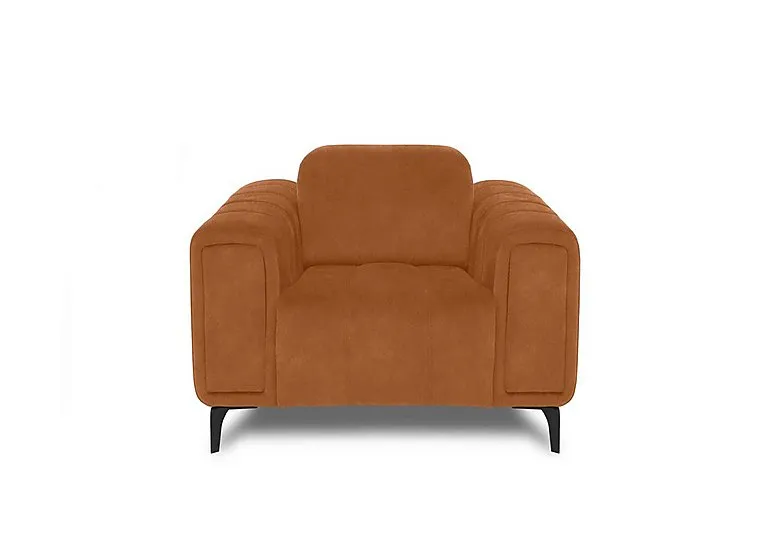Elphaba Fabric Chair with Storage Arms - Dexter Pumpkin