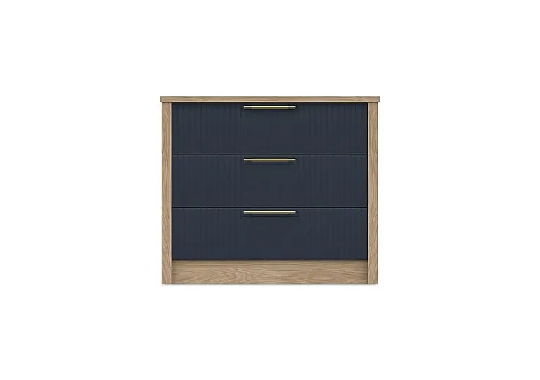 Chelsea 3 Drawer Chest with Gold Handles - Royal Blue