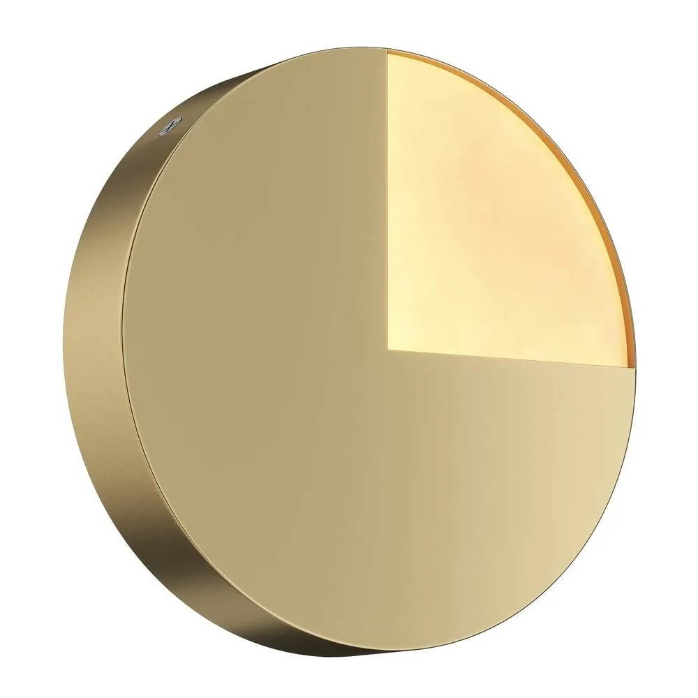 Netlighting Jupiter Modern Integrated LED Wall Lamp Brass 3000K in Gold