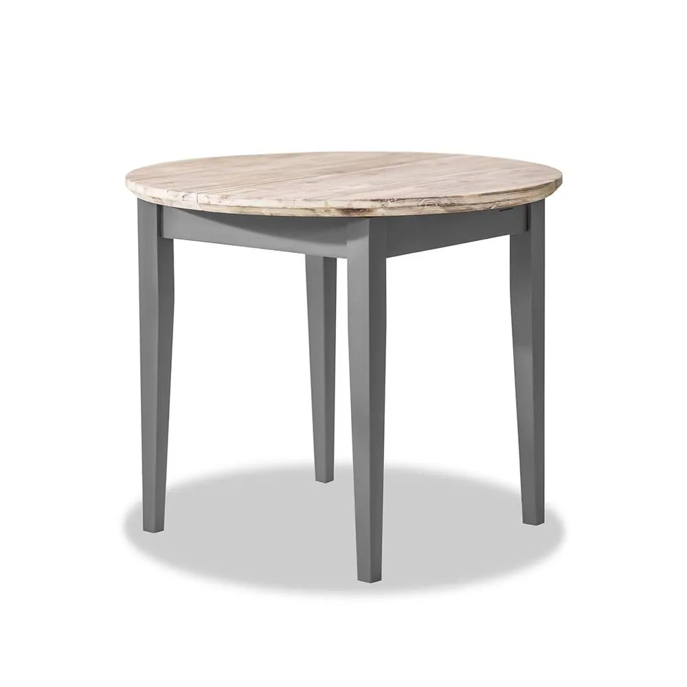 Statement Furniture Florence Round Extendable Kitchen Dining Table in Light Grey 4