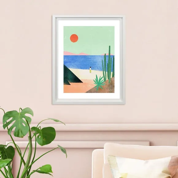 The Art Group Beach Girl Framed Print
