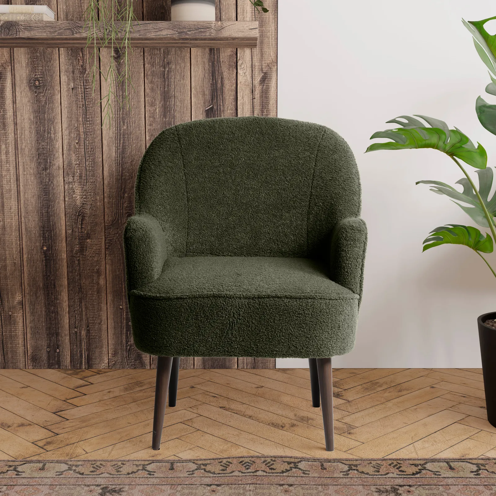 Bailey Sherpa Accent Chair Olive (Green)