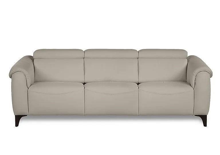 Nicole 3 Seater 3 Cushion Leather Sofa