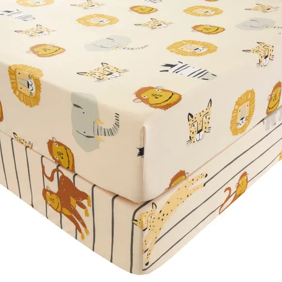 Pack of 2 Safari Fitted Bed Sheets 3