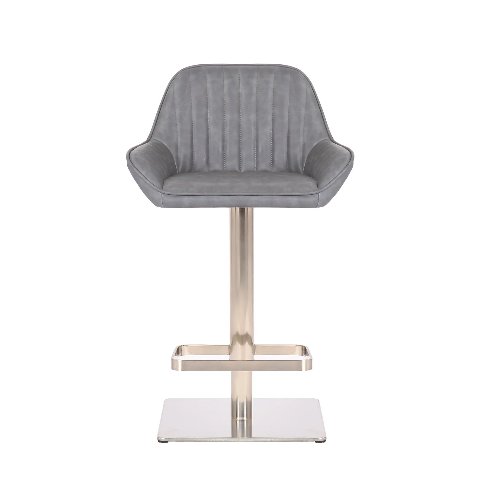 Sterling Grey Distressed PU Bar Stool Grey