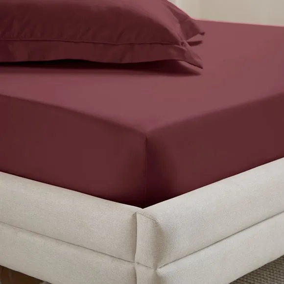Dorma Crisp & Fresh 400 Thread Count Egyptian Cotton Percale Fitted Sheet 1