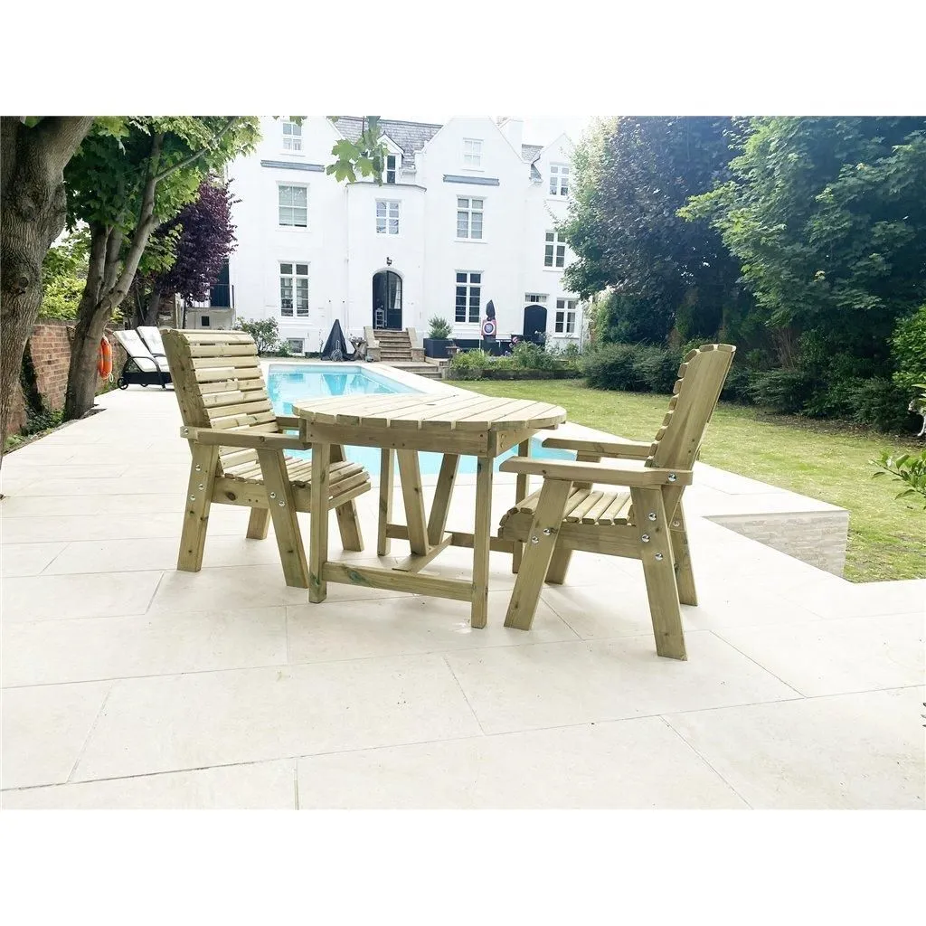 Marlborough Heavy Duty Table & Chair Set (2 Seater) in Natural 2