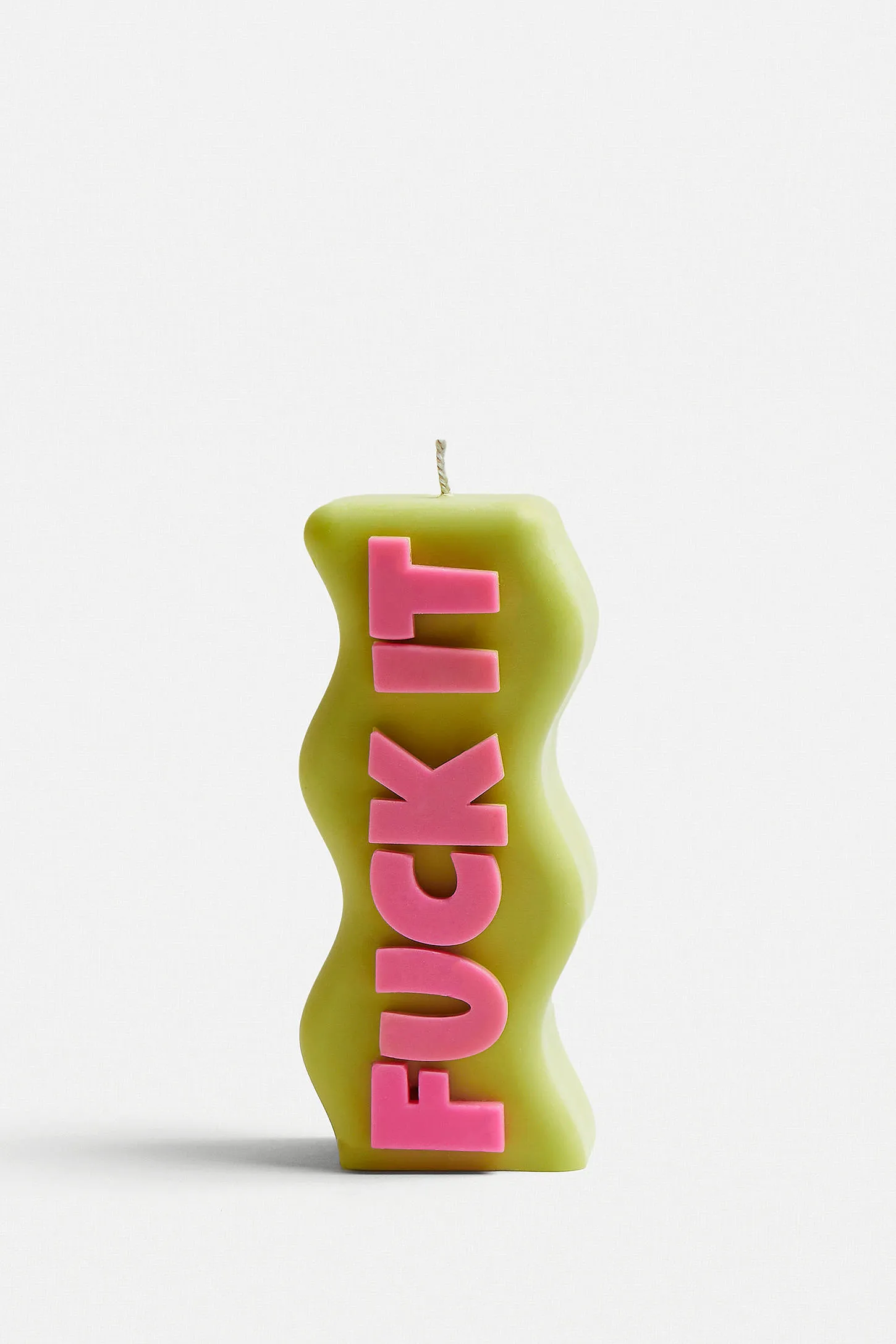 Wavey Casa Green F*ck It Candle - Green 15cm x 5cm x 5cm